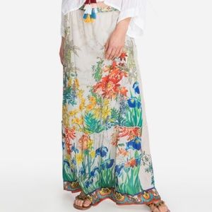 Size M Johnny Was Silk Skirt